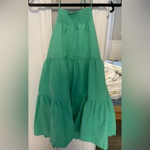 American Eagle High Neck Poplin Halter Dress